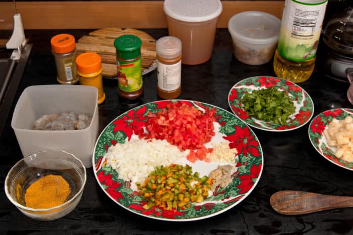 ingredientes camarones curry