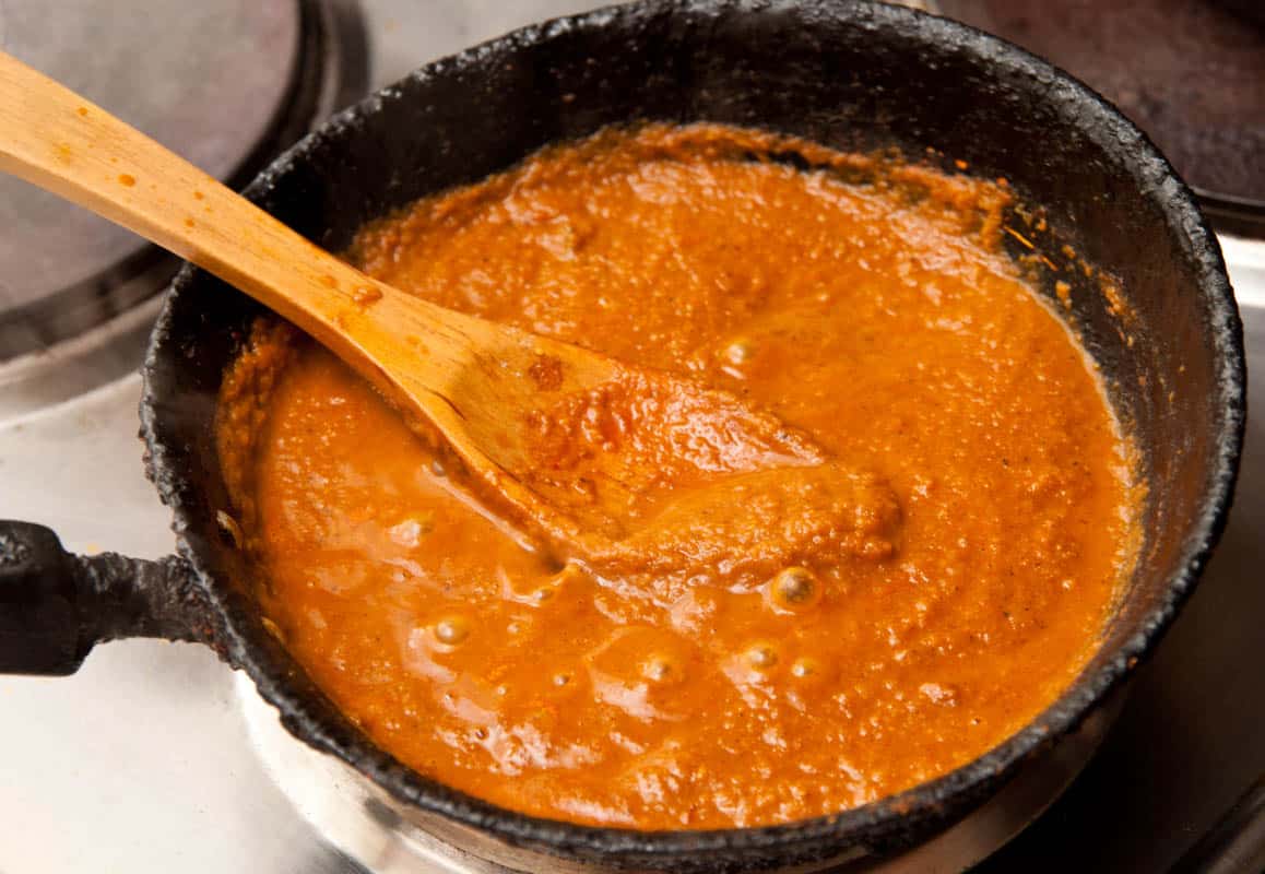 salsa de curry lista