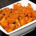 curry vegetariano de vainitas con papas