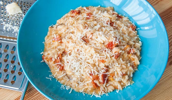receta risotto de tomates secos y setas