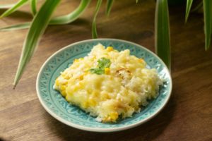 arroz con queso y elote