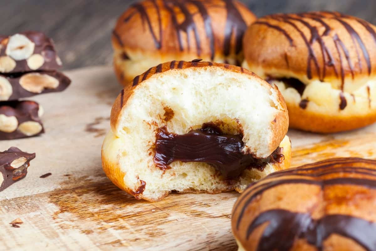 donuts rellenos de chocolate