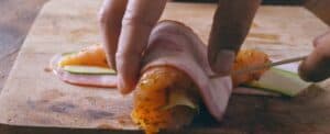 pinchitos de pollo con calabacín y bacon paso 4