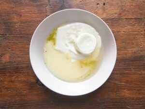 mousse de yogur y cítricos