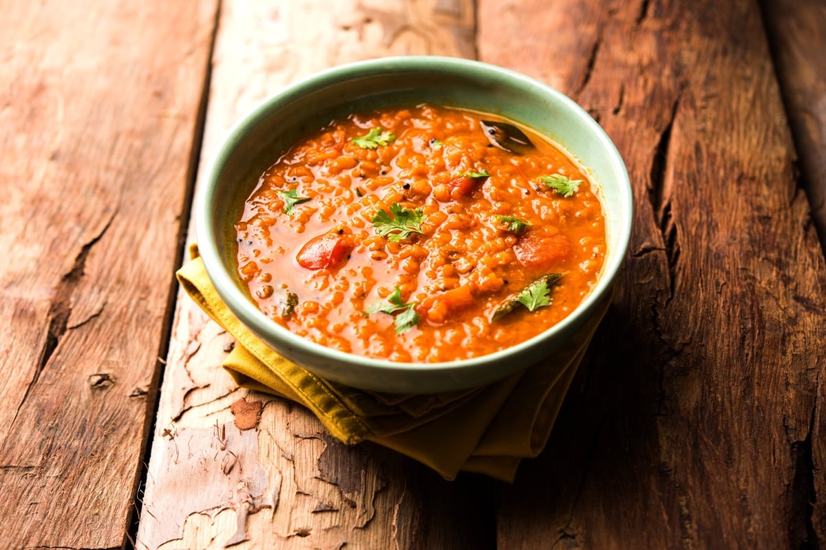 curry de lentejas con verduras
