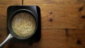 arroz con fideo y platano macho