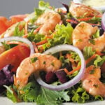 salada de camarão saudável